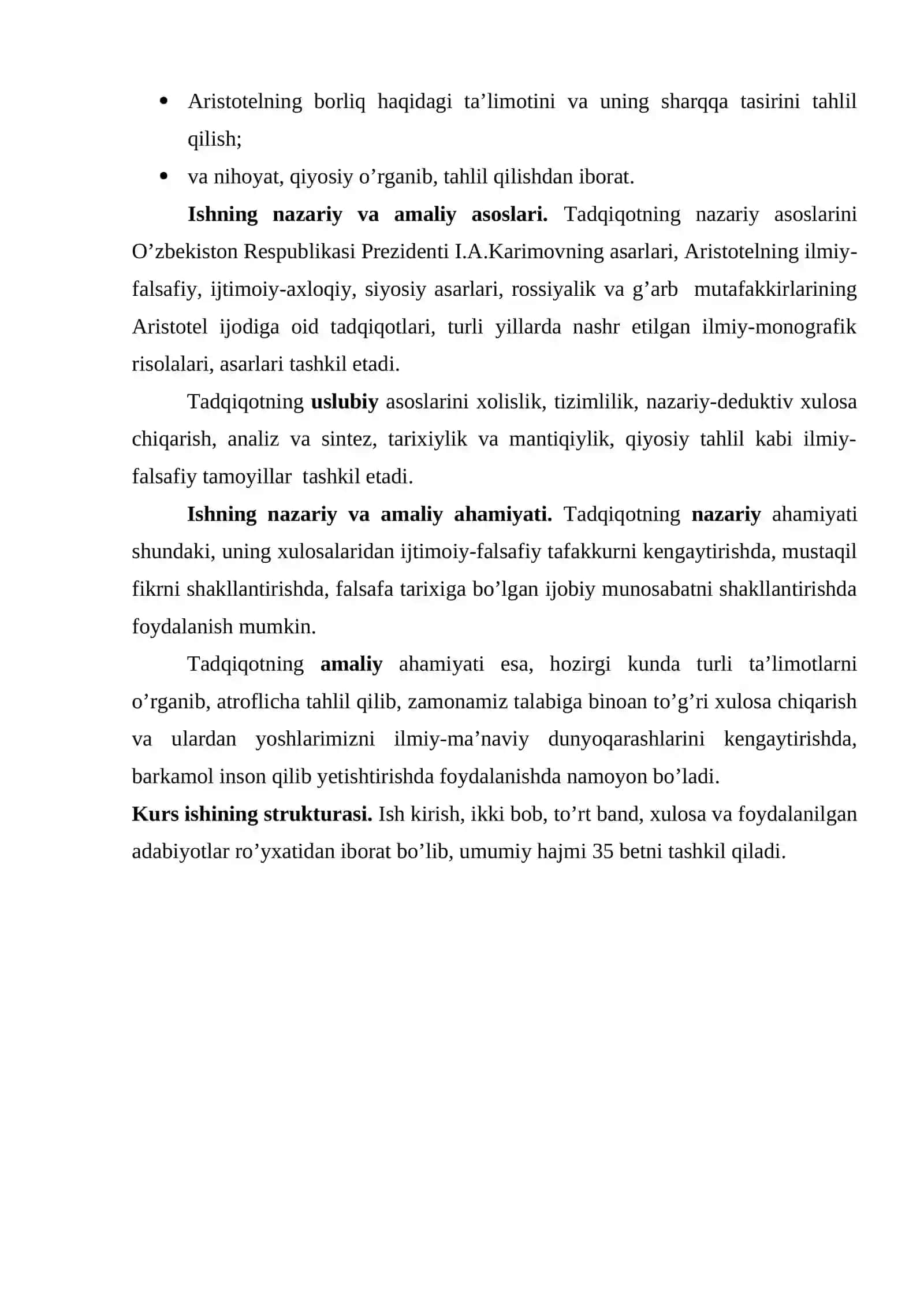 Aristotelning borliq haqidagi ta’limotining sharqqa tarqalishi 4