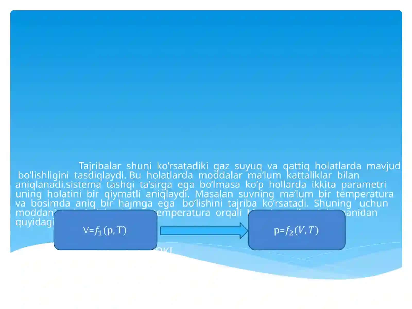 Gaz holati tenglamasi va ularning qo’llanishi 4