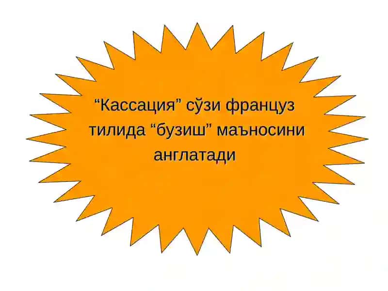Биринчи инстанция судининг ҳал қилув қарорлари ва ажримлари устидан кассация шикояти бериш (протести келтириш)да расмийлаштириладиган процессуал ҳужжатлар 4