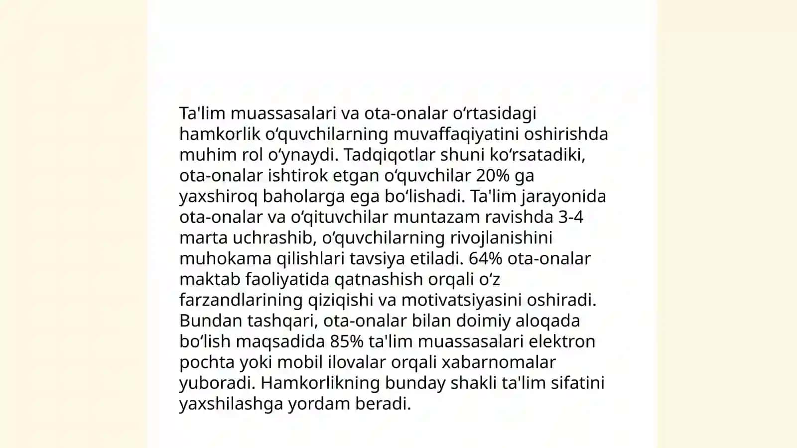 Oila, mahalla va ta’lim muassasasi hamkorligining farzand tarbiyasiga ta’siri 4