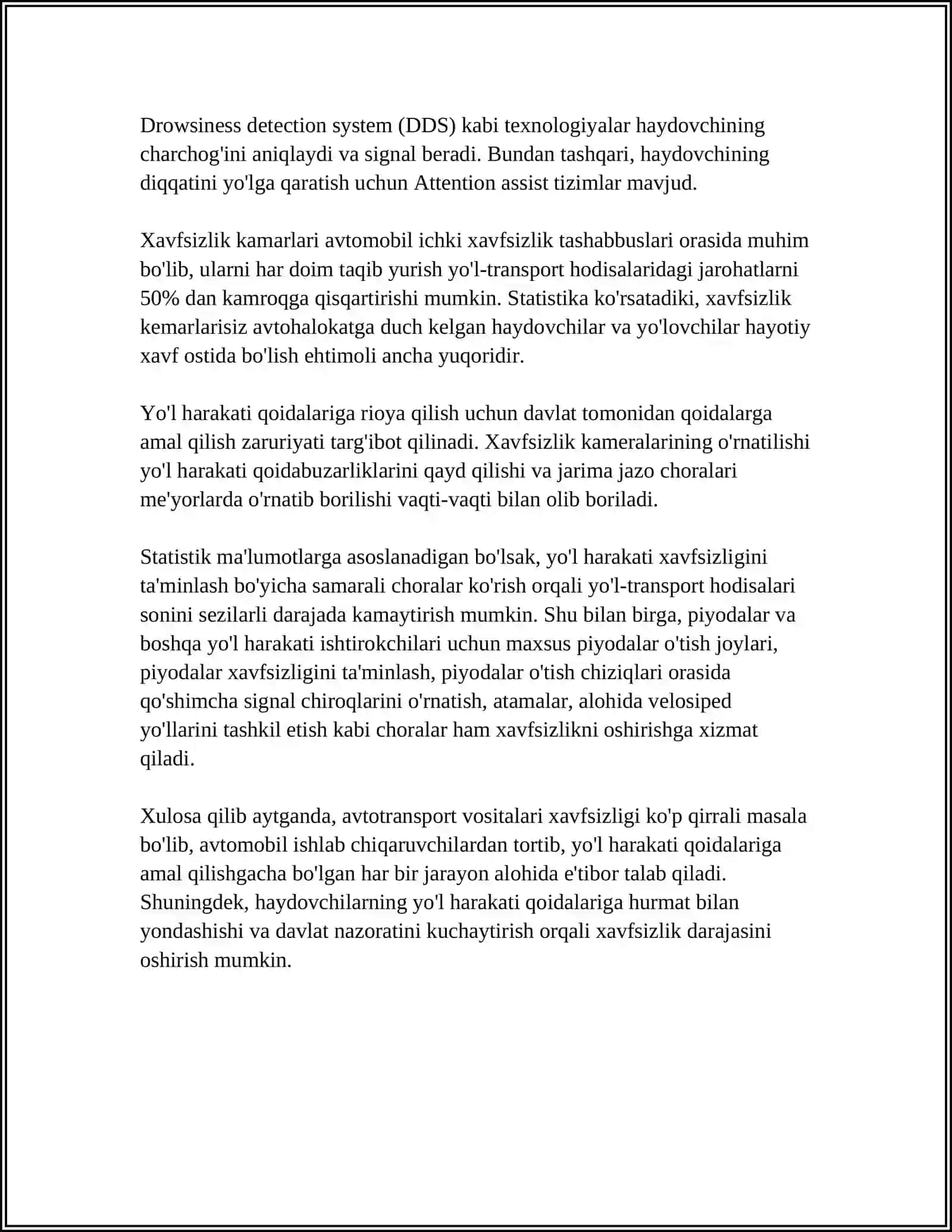 AVTOTRANSPORT VOSITALARI XAUDOVCHILARINING MALAKASINI OSHIRISH BUYICHA XUKUMATI ORGANLARI VAKOLATI ASOSIY FUNKSIYALARI VA VAZIFALARI 4