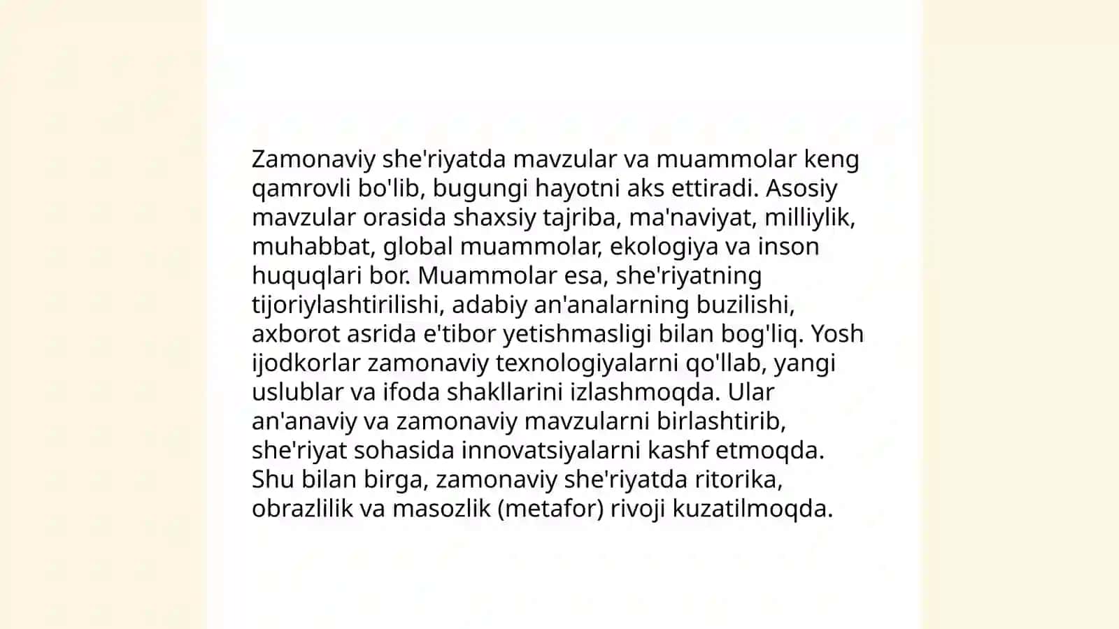 Hozirgi she'riyat janrlari 4