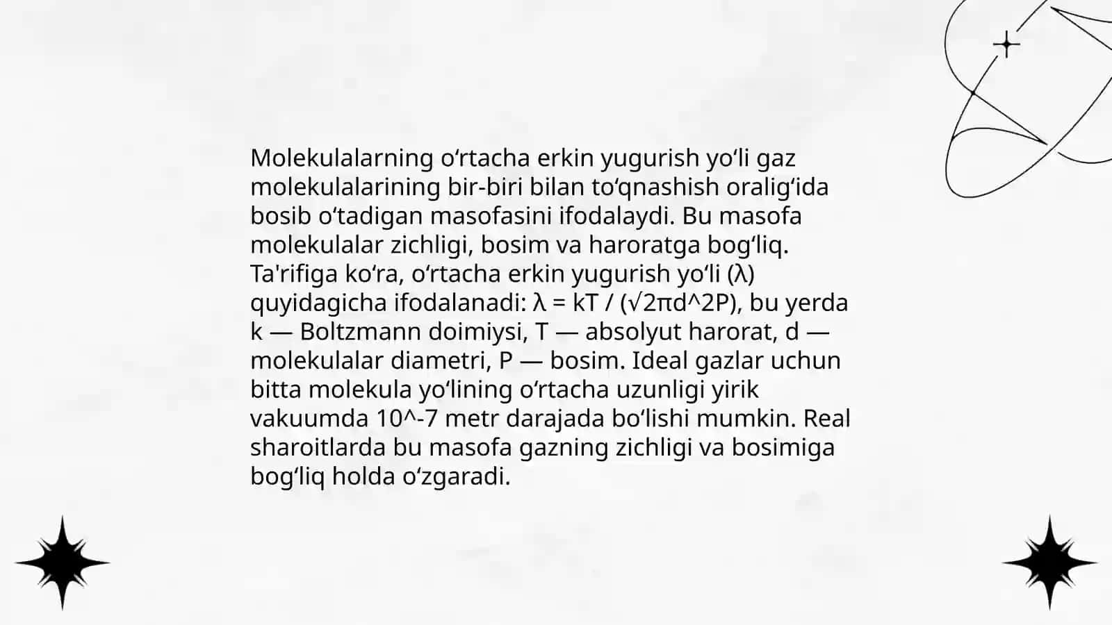 Gaz molekulalarining harakati 4
