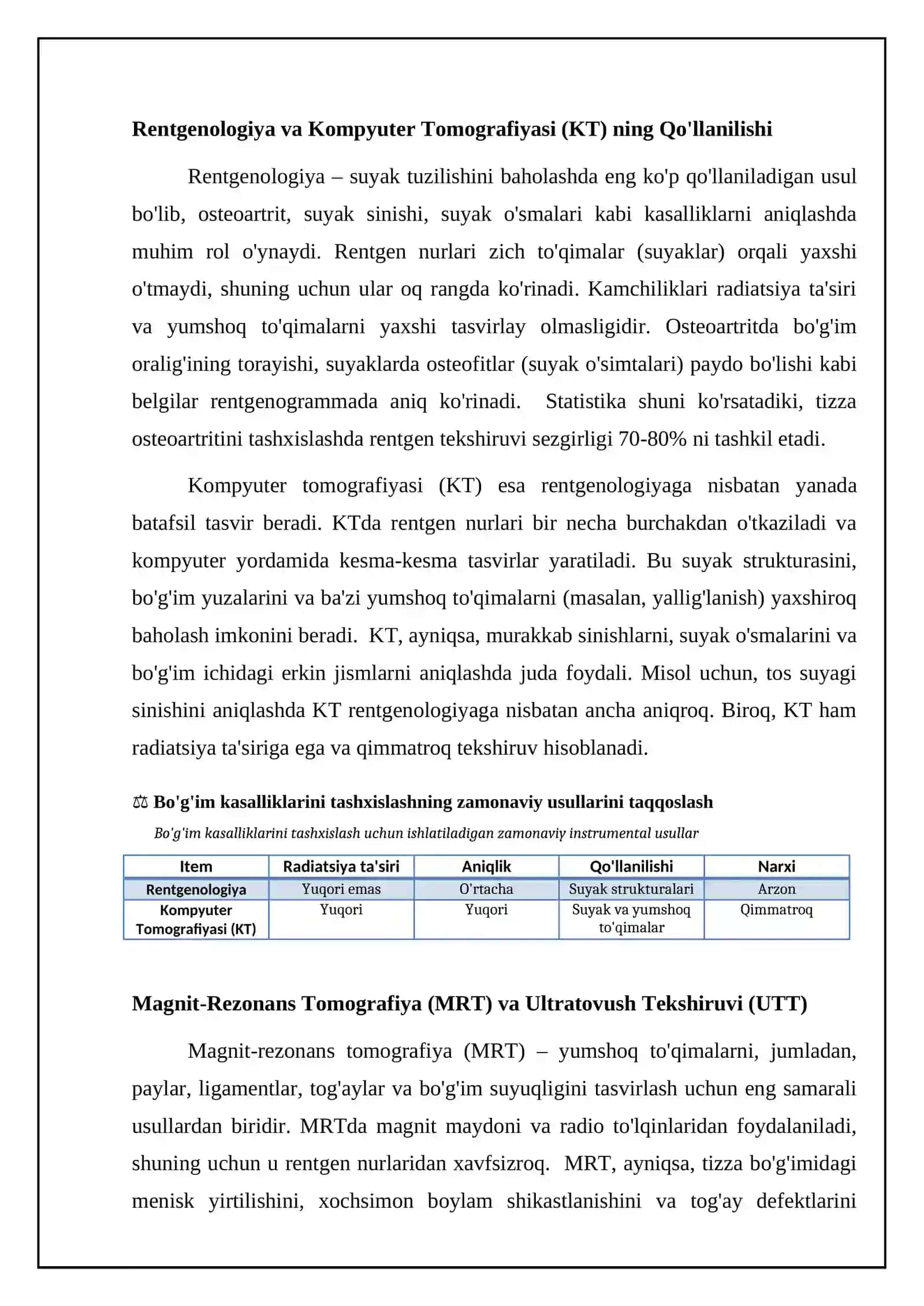 Bo'g'im kasalliklarini zamonaviy tekshirish usullari 4