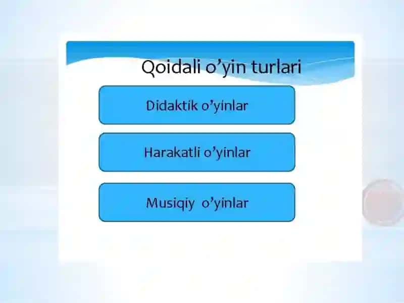 BOLALARO'YINLARI VA O'YINLAR FAOLIYATINING TURLARI 4