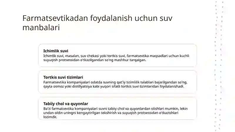 Farmasevtikada suv tayyorlash 4