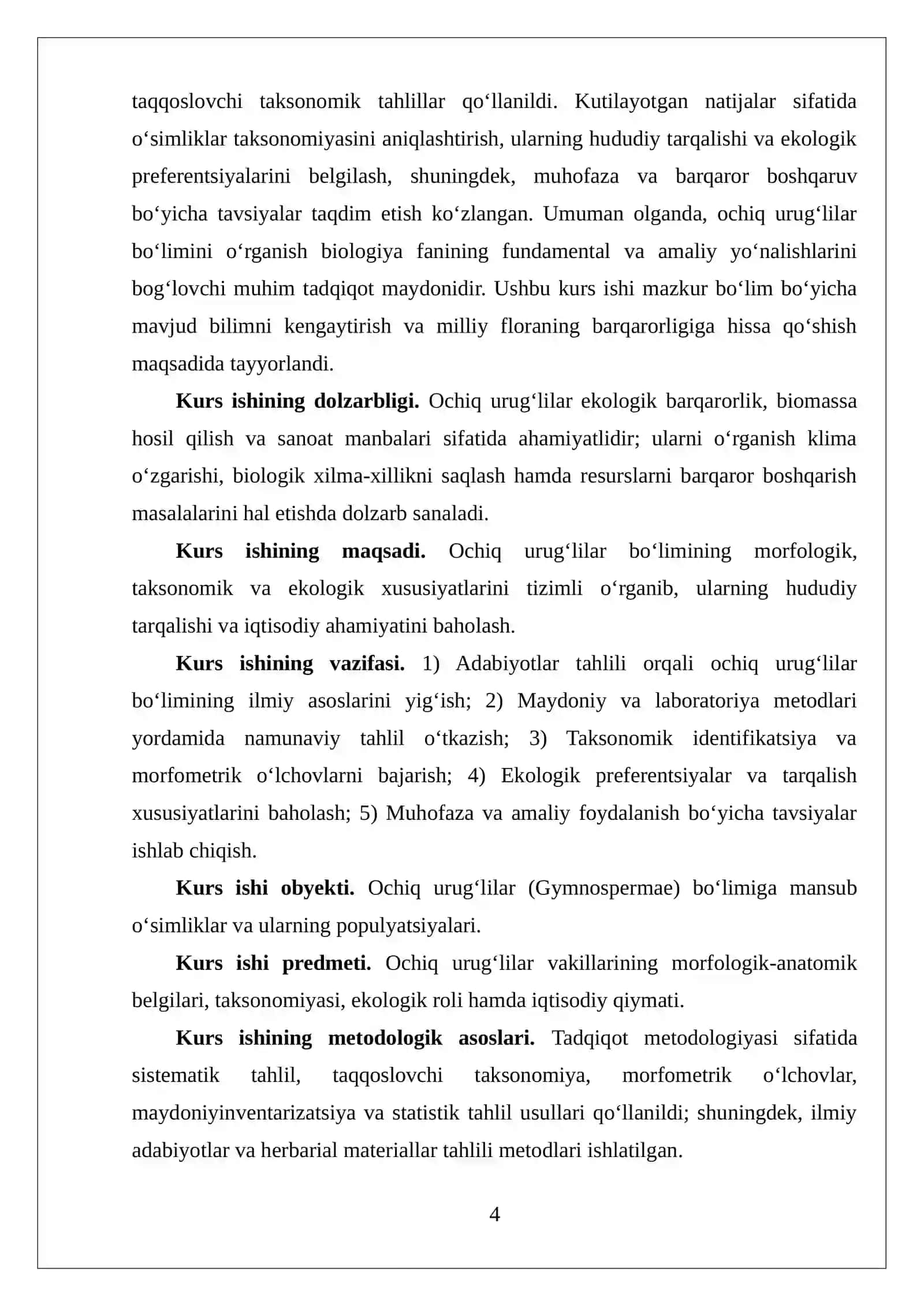 Ochiq urug‘lilar bo’limi 4