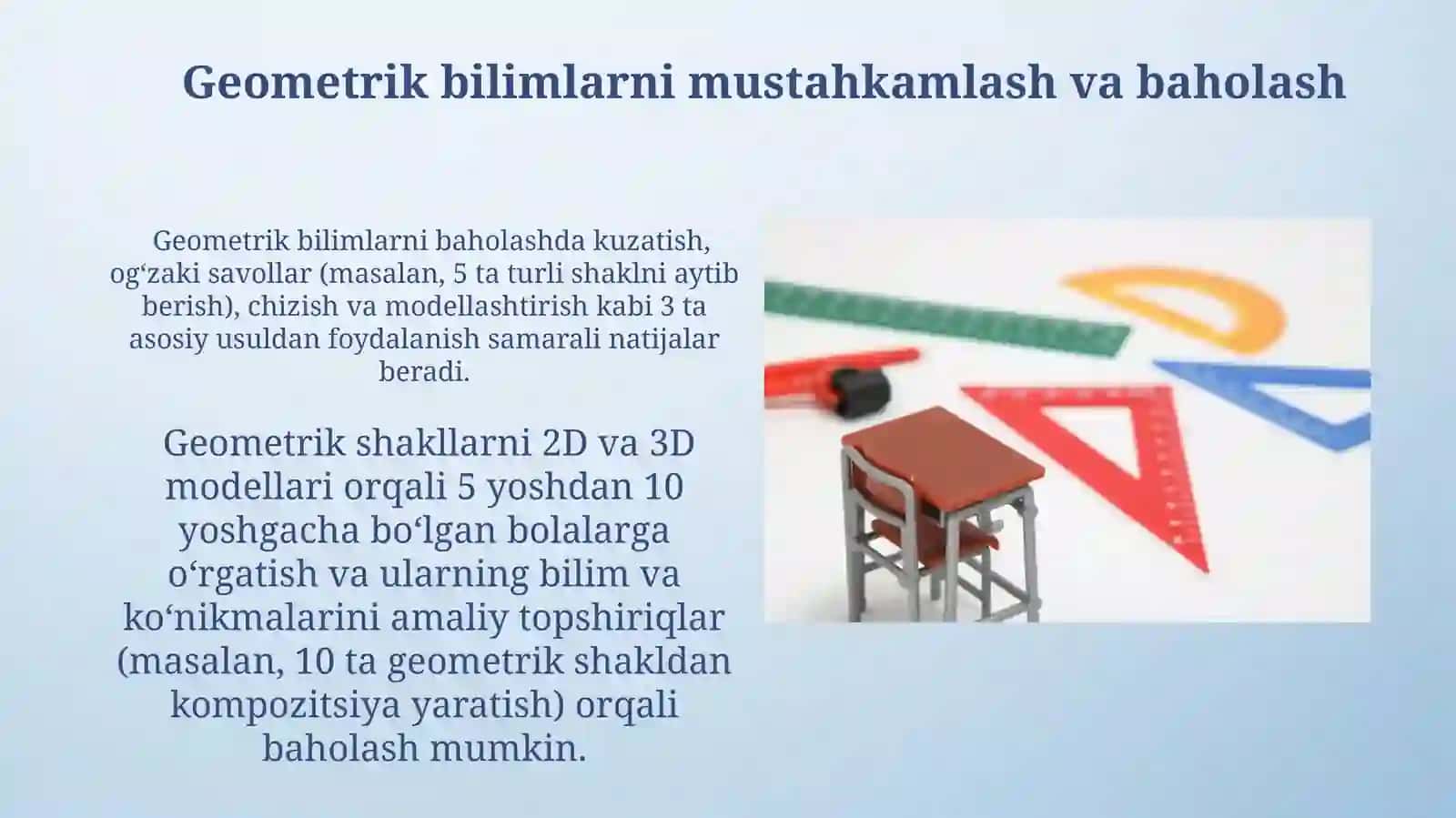 Boshlang’ich sinflarda geometrik material ustida ishlash metodikasi 4