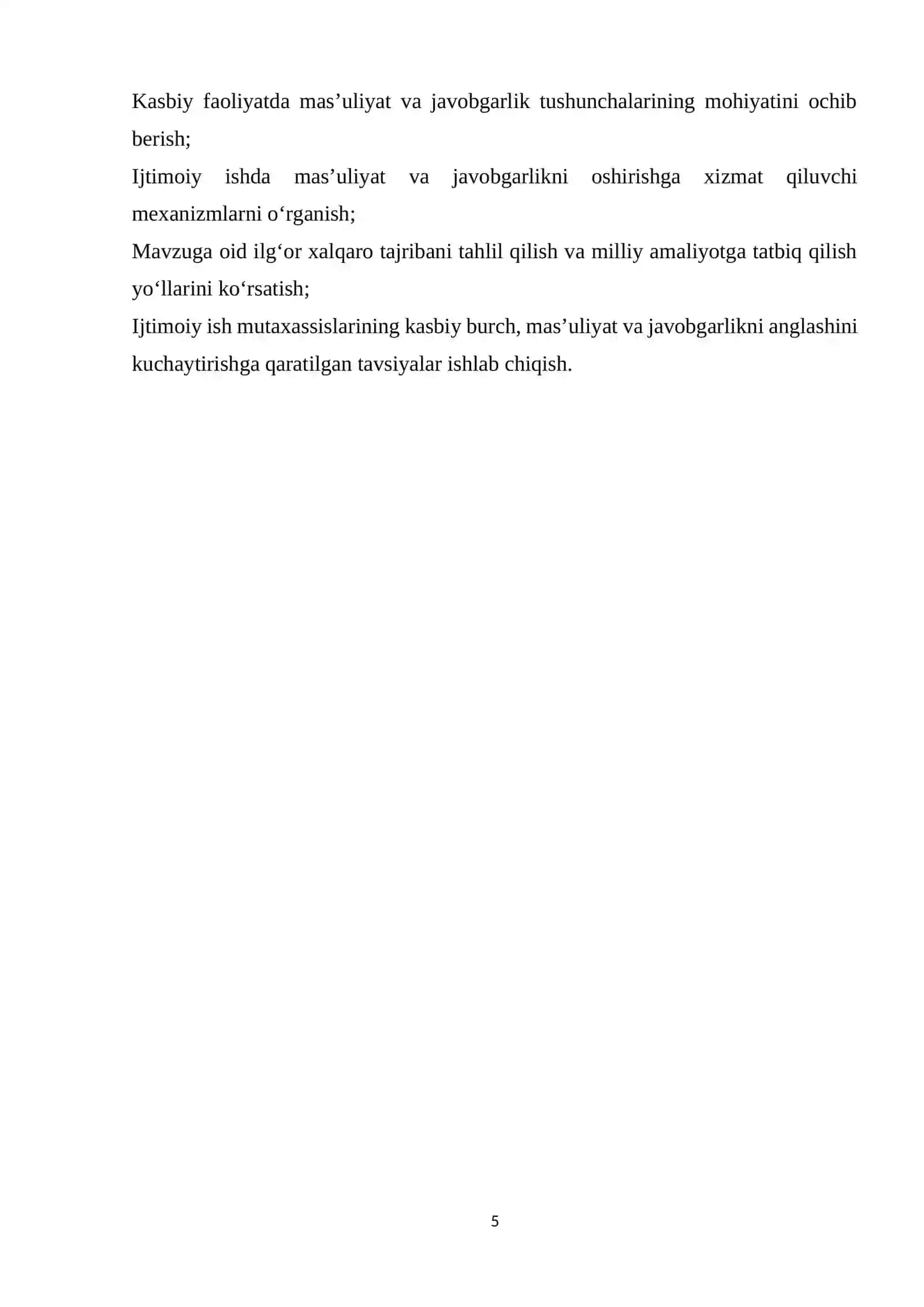 IJTIMOIY ISHDA KASBIY BURCH, MA'SULIYAT VA JAVOBGARLIK 4