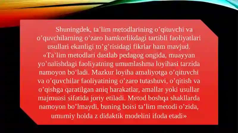 Ta’lim Metodlari 4