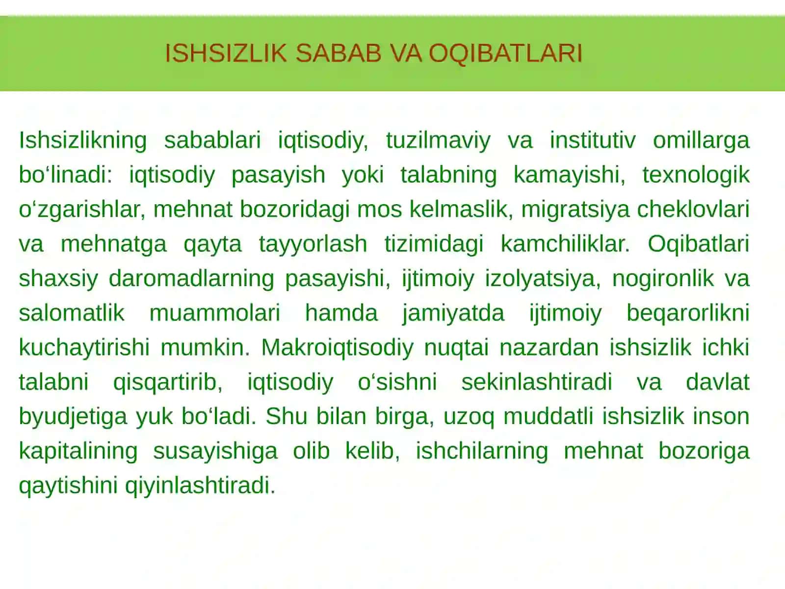Iqtisodiyot nazariyasi fanidan prezentatsiya 4