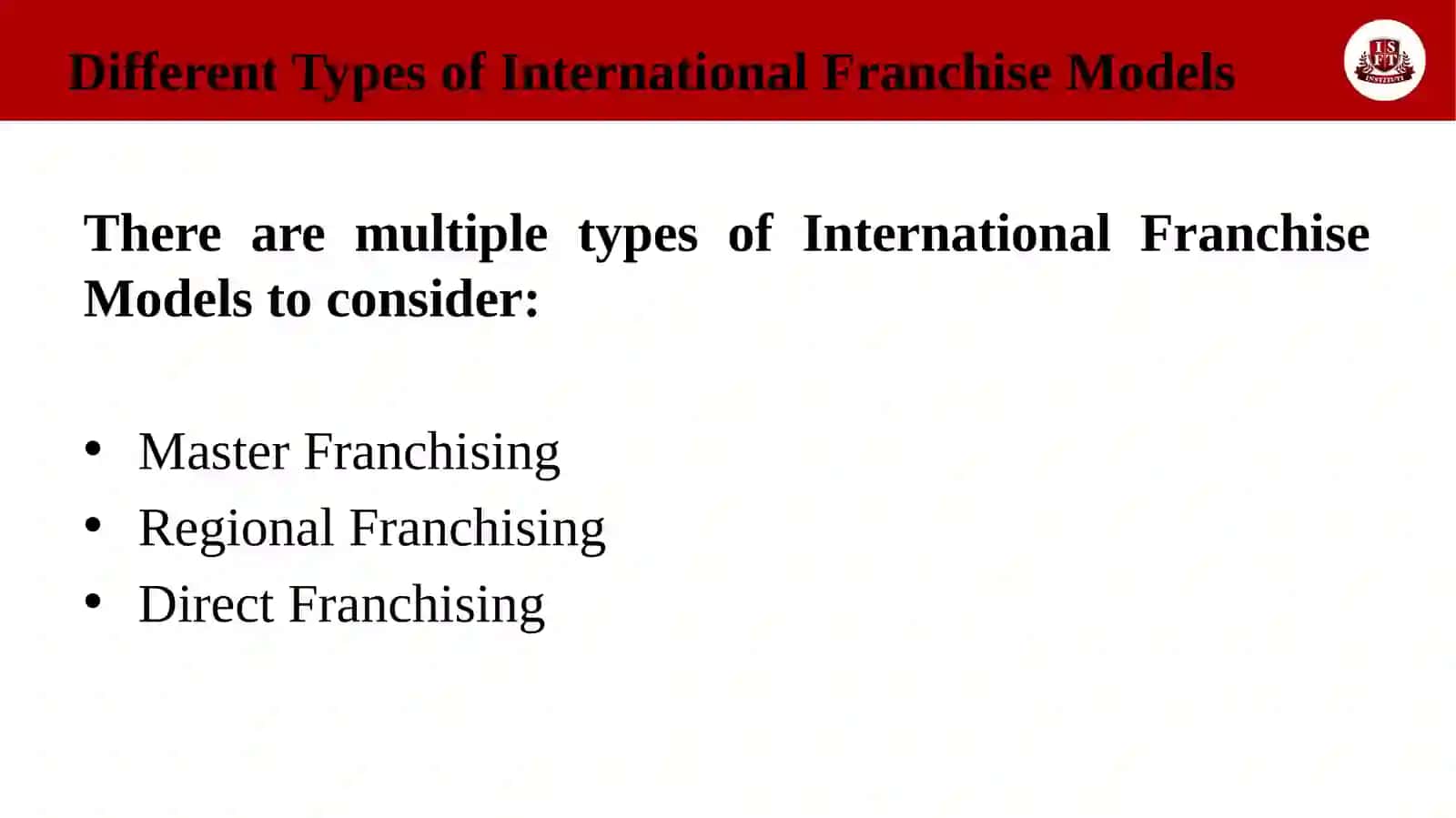 International franchising 4