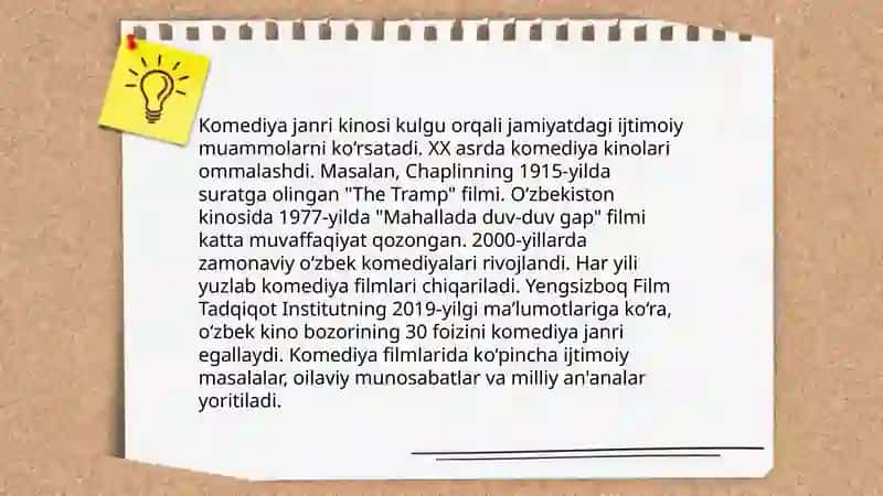 Tomosha san'ati janrlari tahlili 4