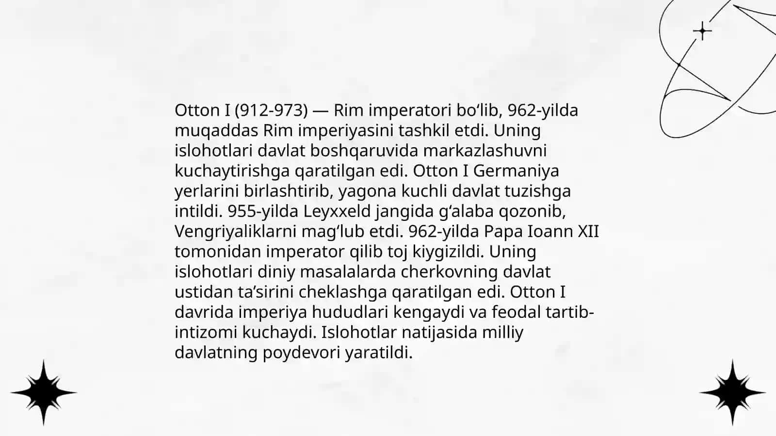 Muqaddas Rim imperiyasi 7-sinf jahon tarixidan 4