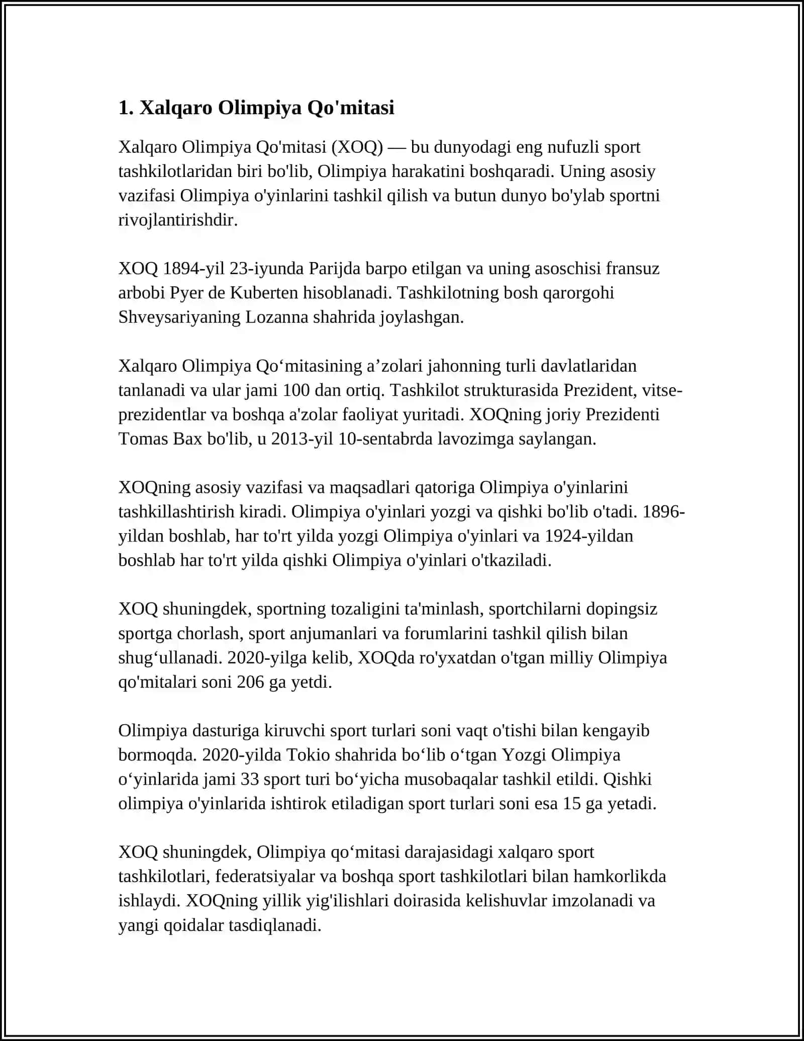 XALQARO OLIMPIYA XARAKATI 4