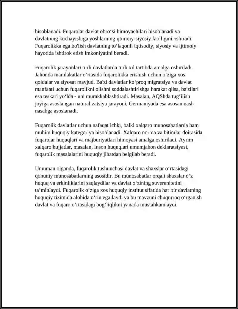 OʻZBEKISTON RESPUBLIKASI FUQAROLIGI TUSHUNCHASI VA UNING PRINSIPLARI 4