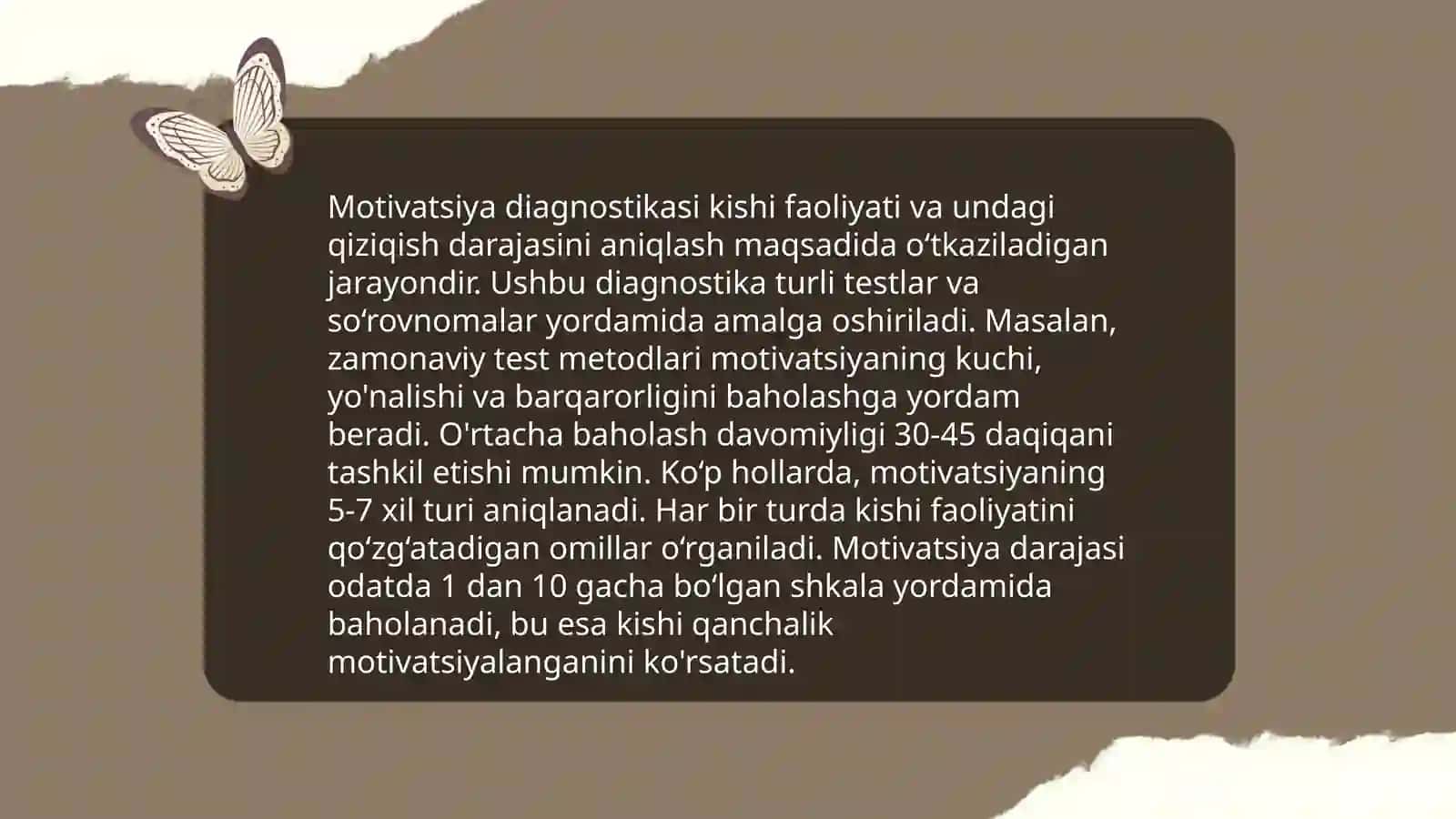Psixologik diagnostika va ularning imkoniyatlari 4