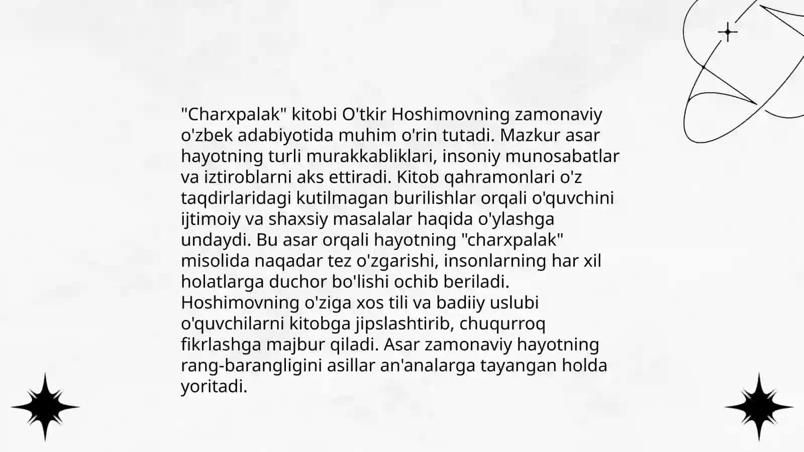 Toxir malik charxpalak kitobi 4