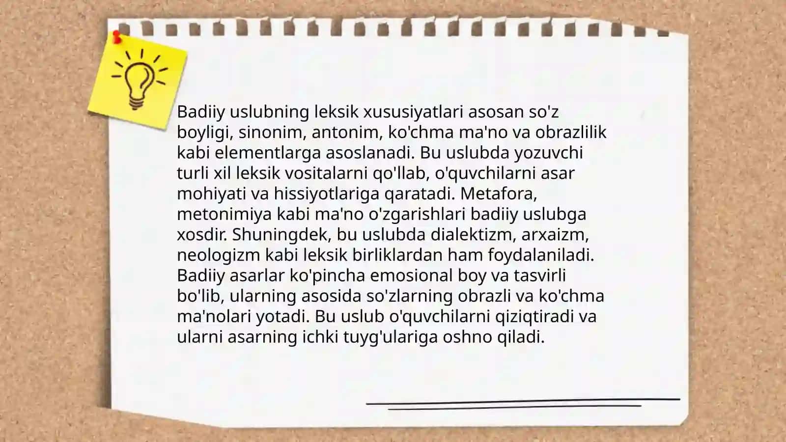BADIIY ASAR TILINING XUSUSIYATLARI 4