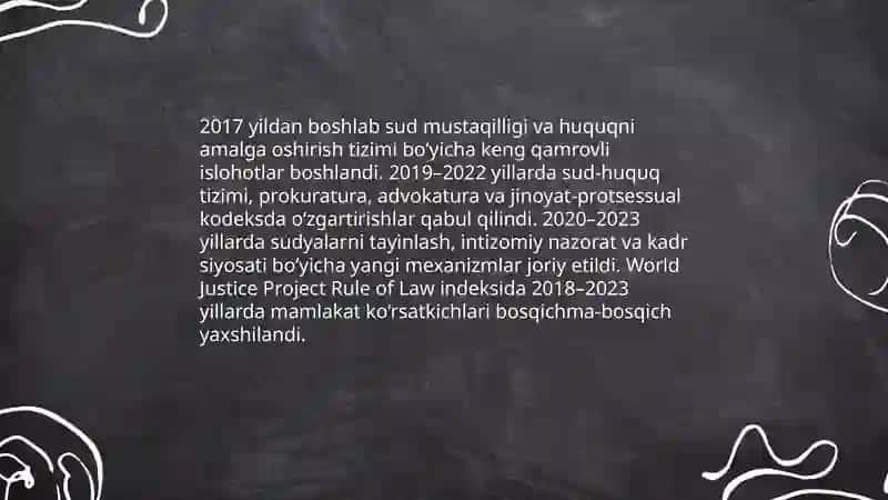 Yangi Oʻzbekistonda inson haq- huquqlari va erkinliklari kafolatining yaratilishi 4