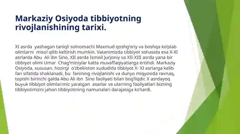Qadimgi O'rta Osiyo Tibbiyoti TARIXI 4
