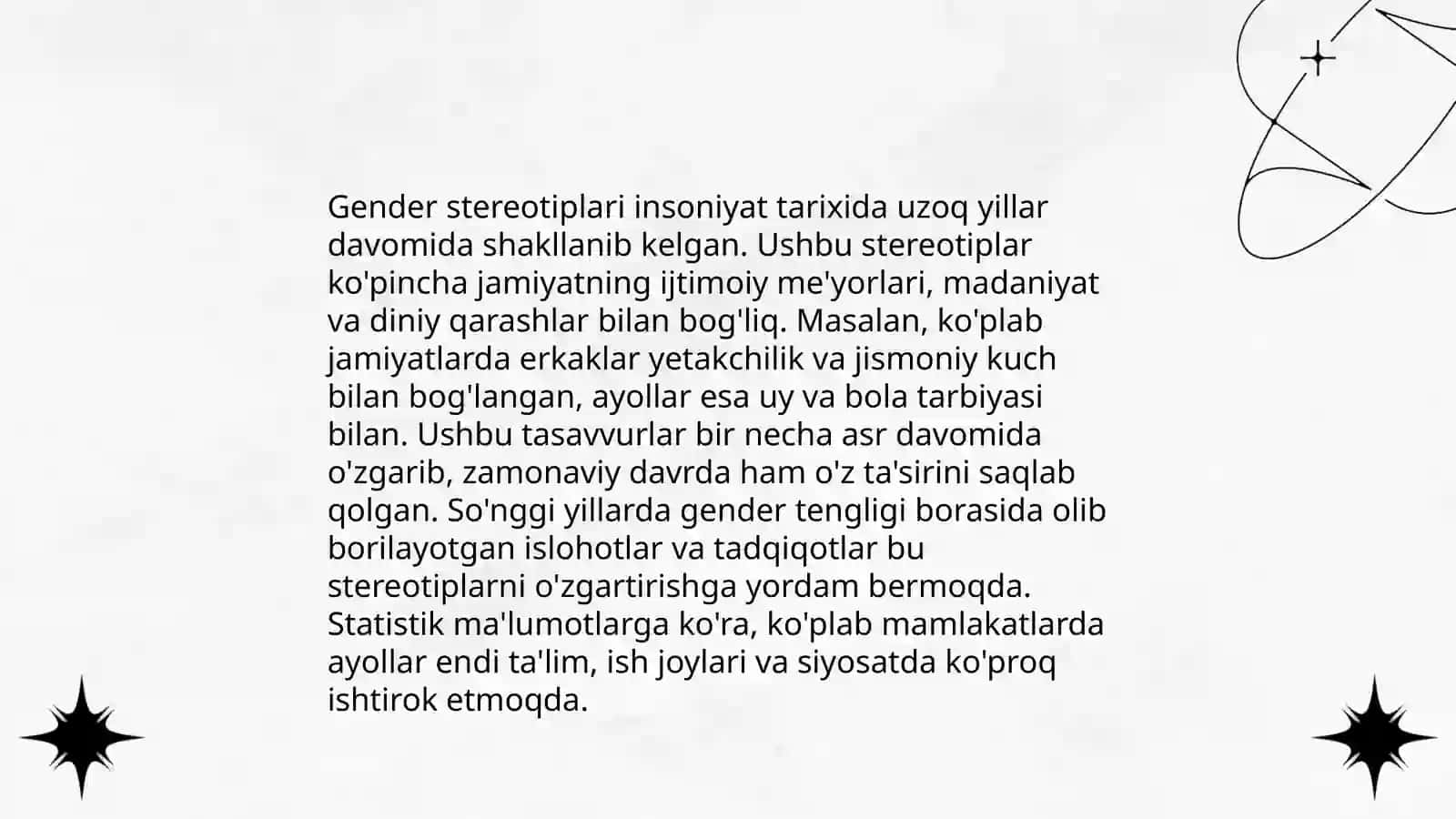 Gender tengligi va adolat masalalari 4