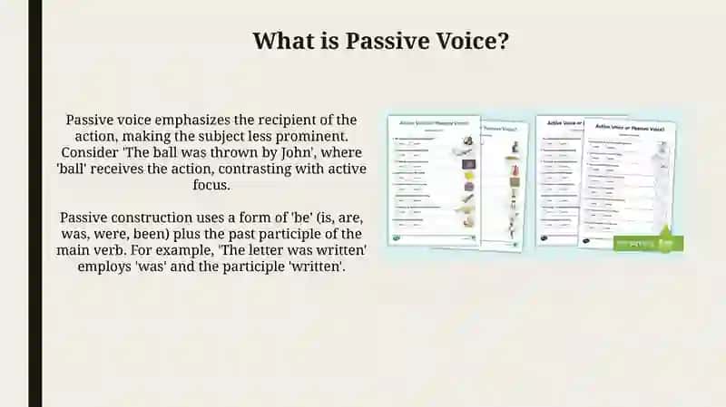 Active Voice vs Passive Voice 4