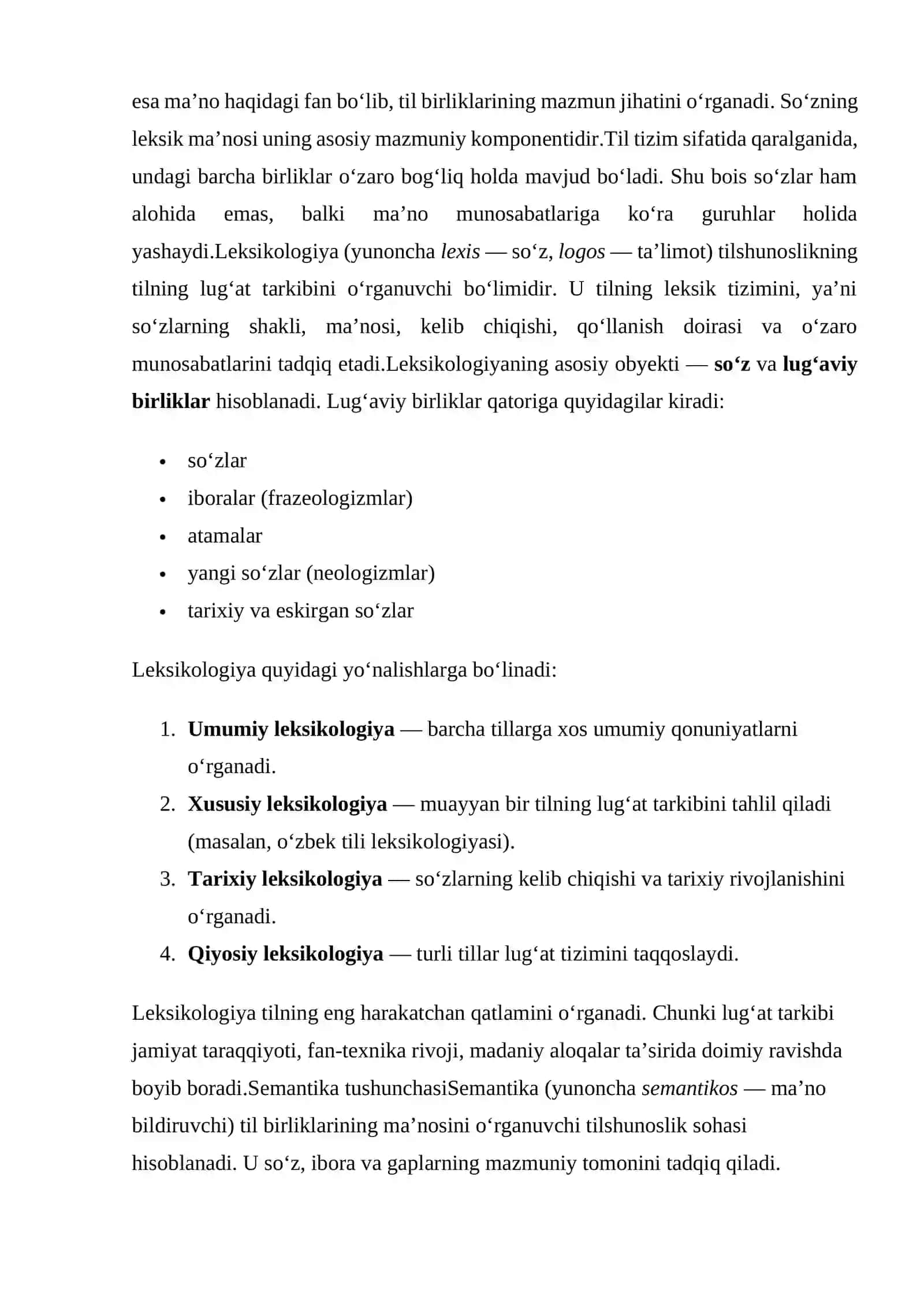 Leksik tizim va semantik munosabatlar 4