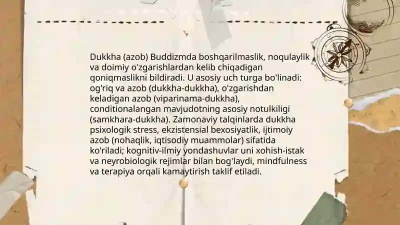 Buddies talimotida toʻrt oliy haqiqat nirvana haqidagi qarashlar 4