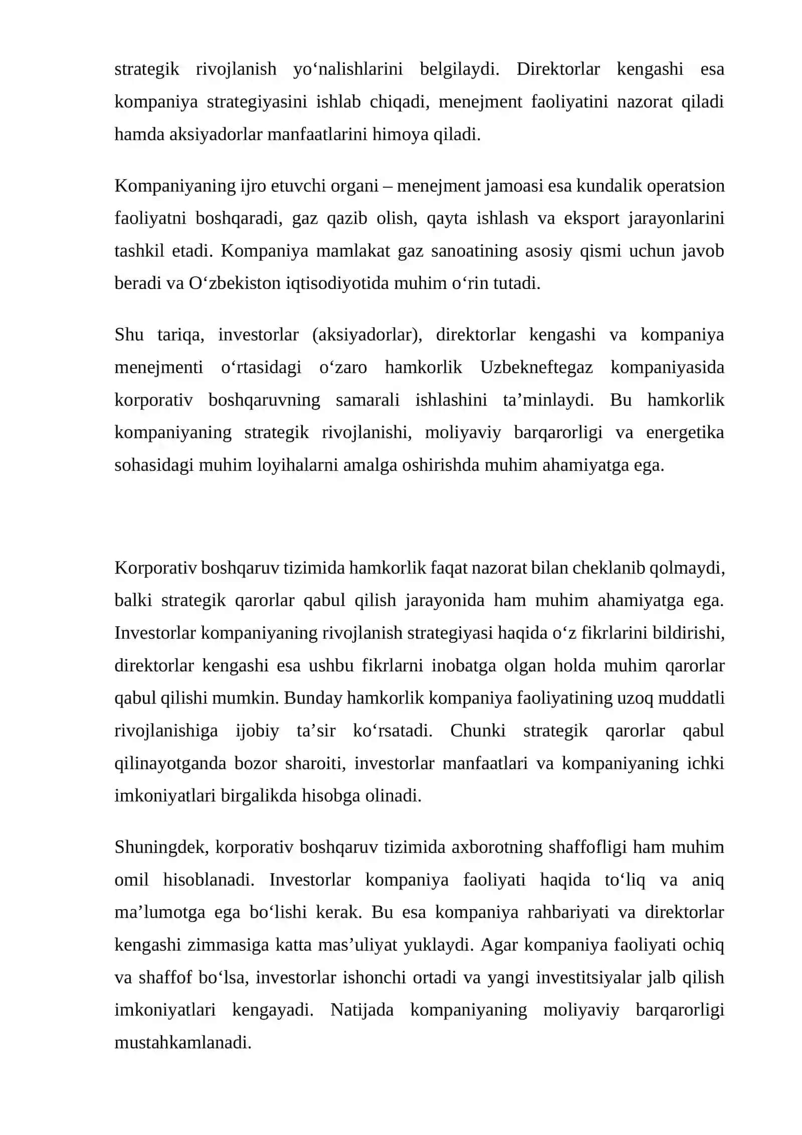 Korporativ boshqaruvda hamkorlik investorlar,kompaniyalar va direktorlar kengashi 4