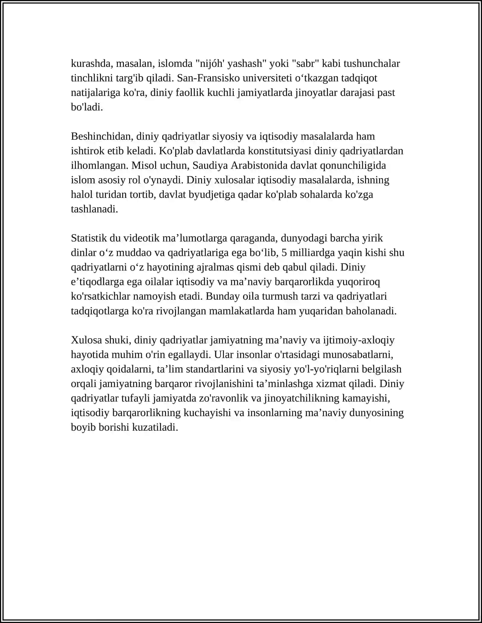 JAMIYAT HAYOTIDA DUVOYILIK VA DINIYLIK MUTANOSIBLIGI 4