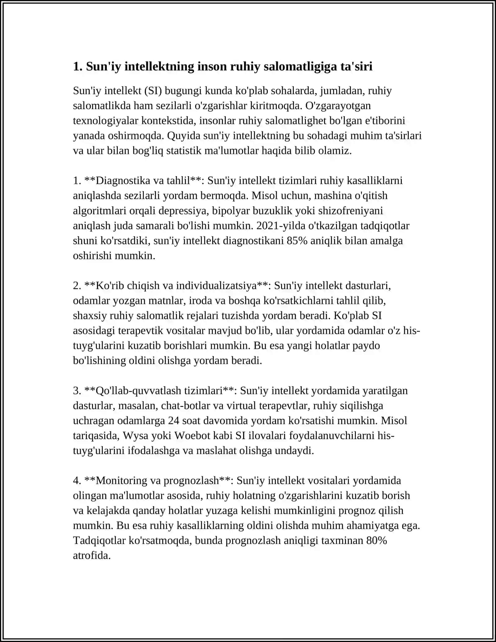 SUNʼIY INTELLEKTNING INSON PSIXOLOGIYASIGA TAʼSIRI 4