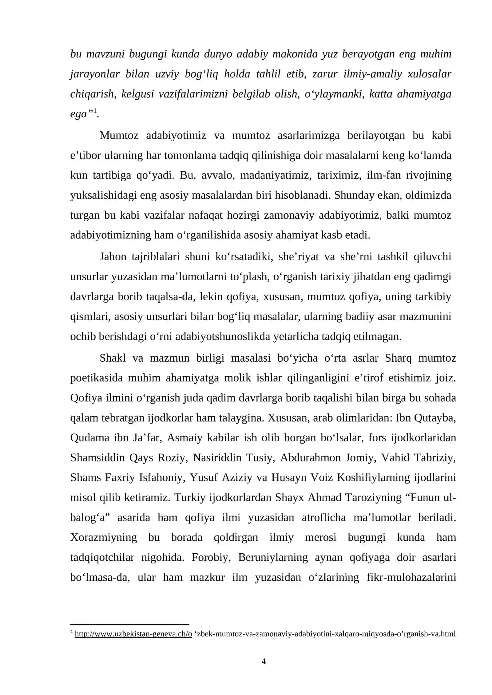 Alisher Navoiyning "Xazoyin ul-maoniy" devonidagi qofiya bilan bog’liq san’atlar 4
