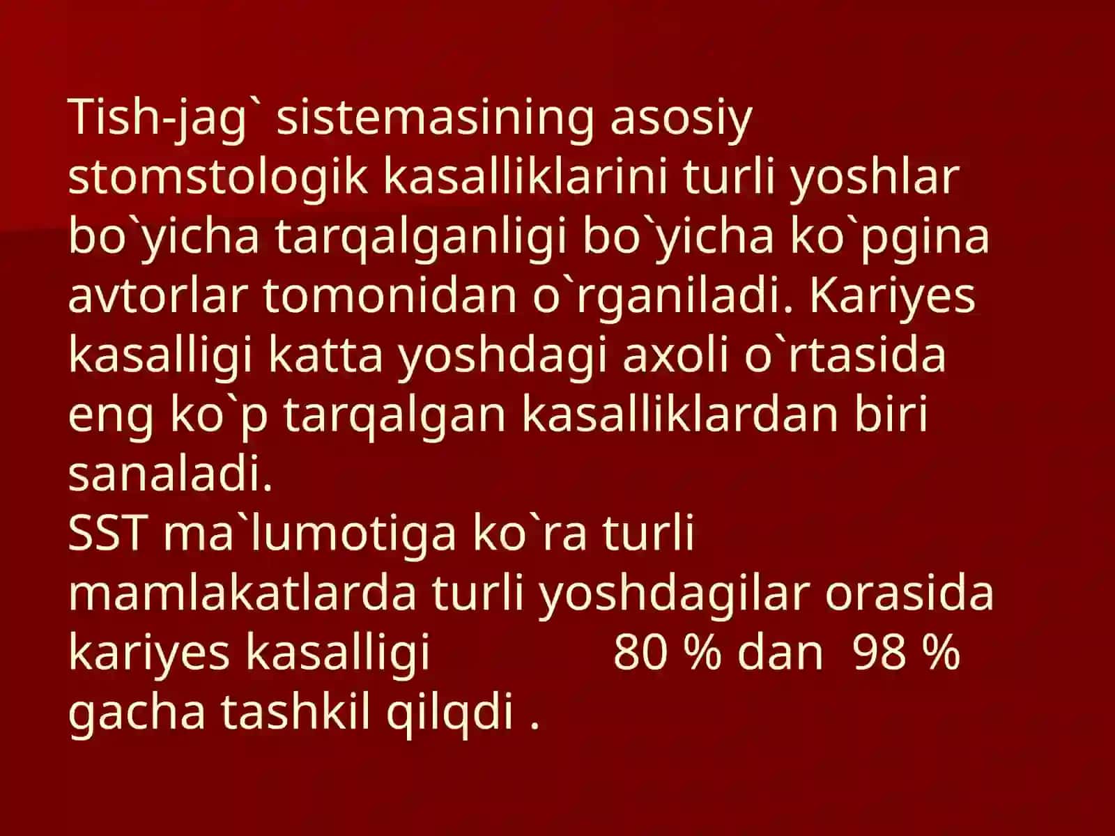 AHOLI KASALLANISHINING O‘RGANISH USULLARI. KASALLANISH KO‘RSATKICHLARI VA ULARNING TAXLILI 4