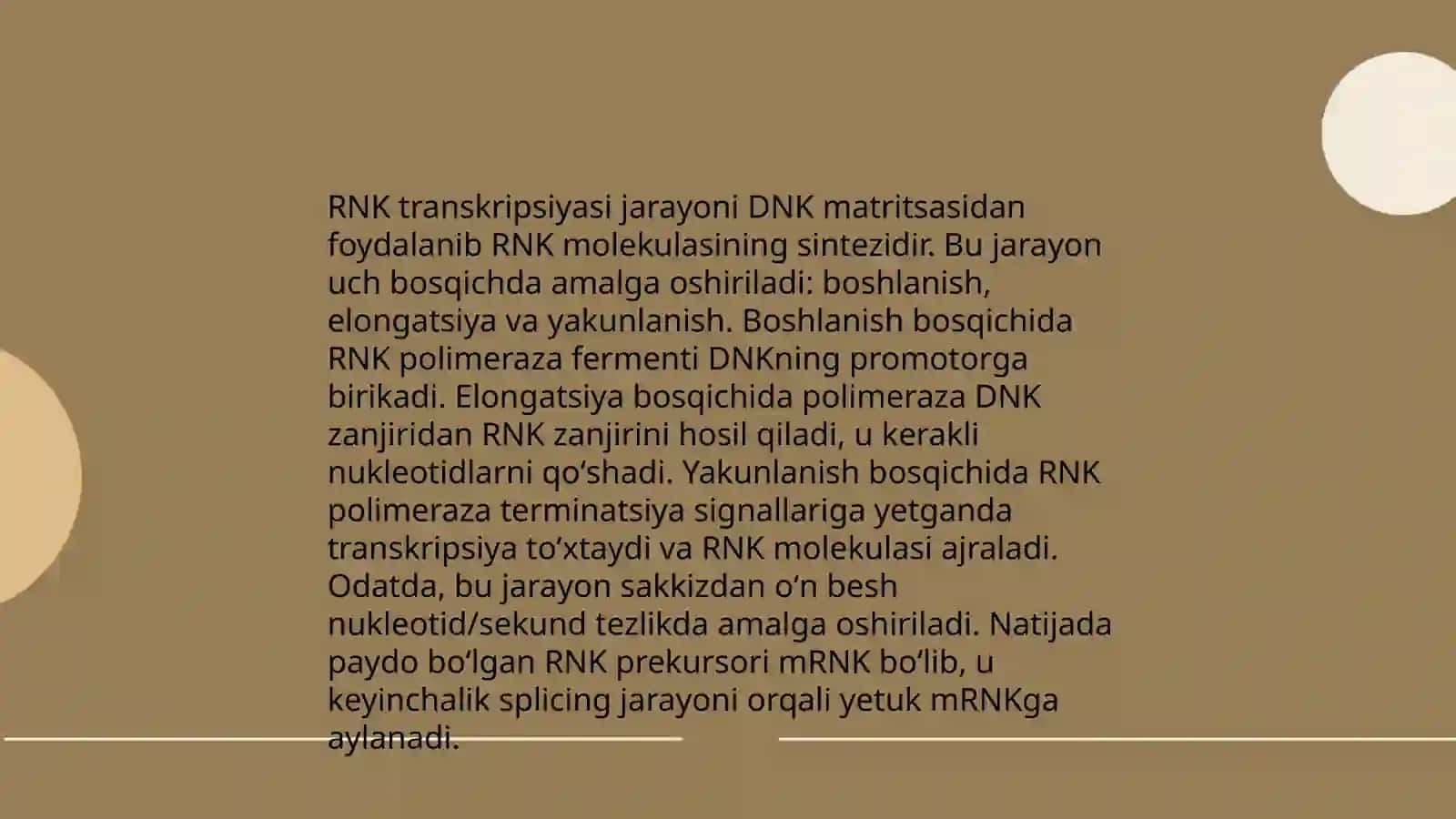 Hujayrada transkripsiya, translayatsiya va replikatsiya jarayonlari 4