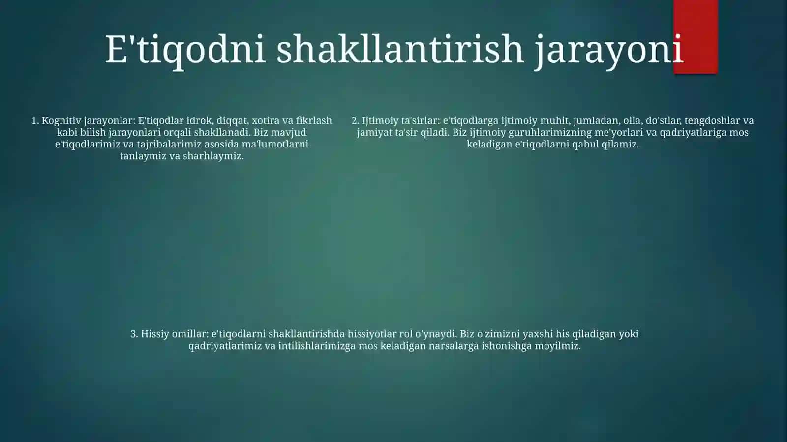 Dalillash Va Ishonch Etiqodning Shakllanish Jarayoni 4