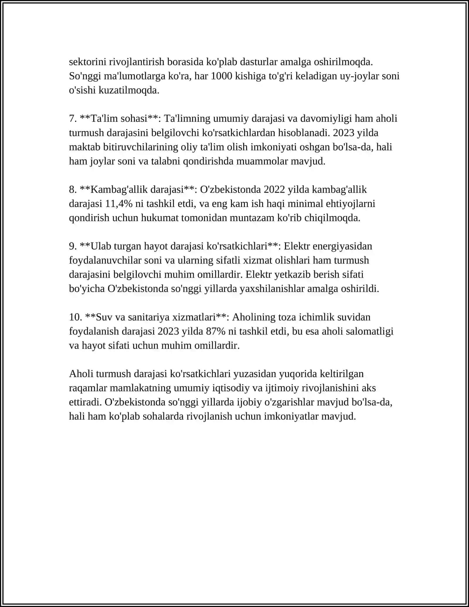 Aholi Turmush Darajasi Statistikasi 4