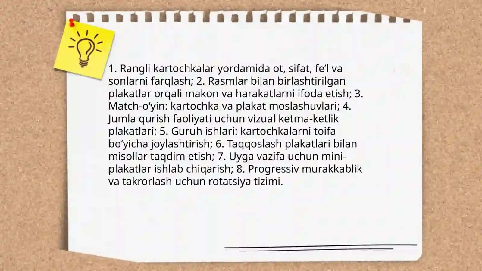 Boshlangʻich sinflarda soʻz turkumlarini oʻrganishda metod va usullar 4