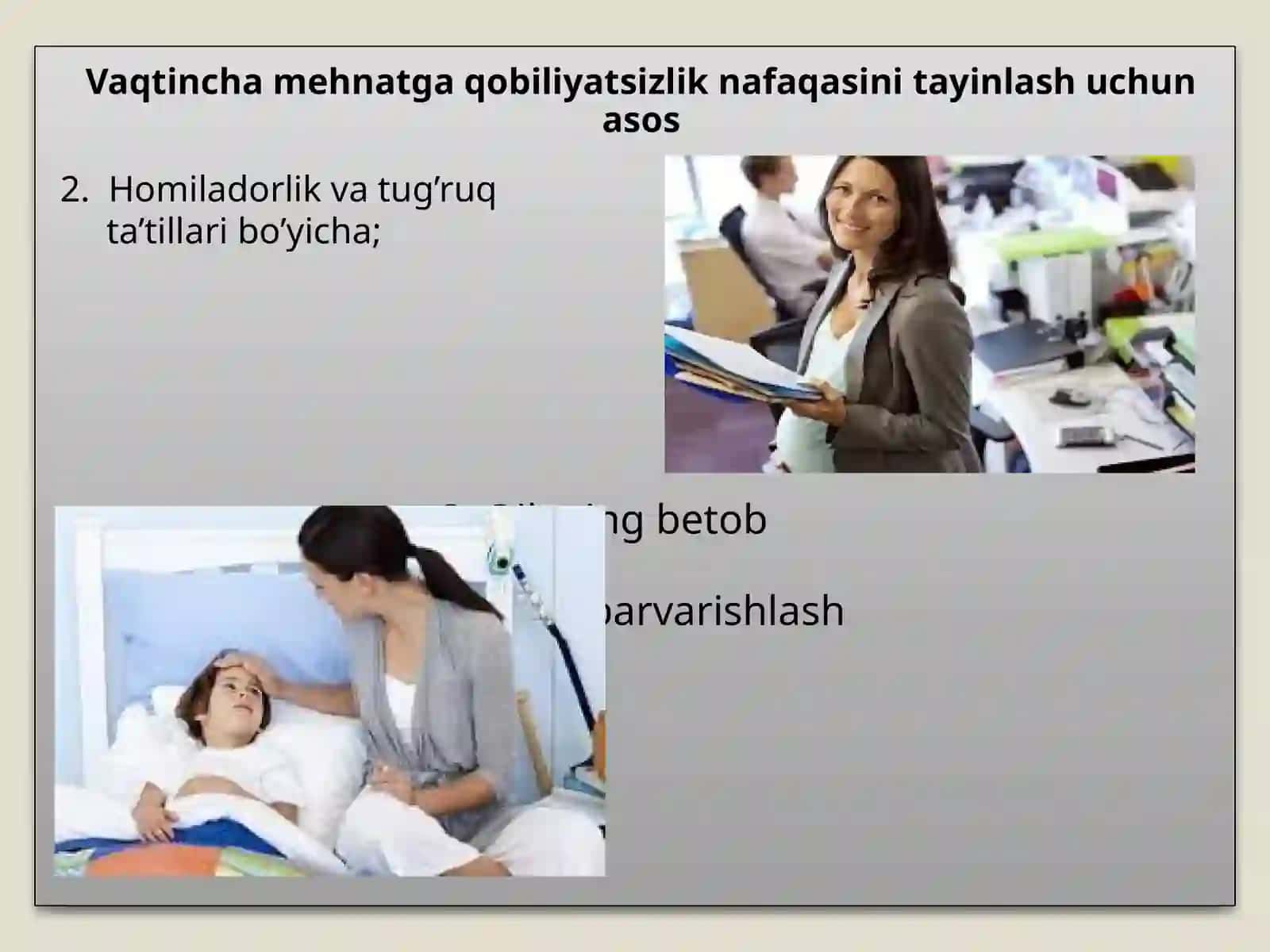 Vaqtinchamehnatgaqobiliyatsizliknafaqasi “Kasallik ta’tili” 4