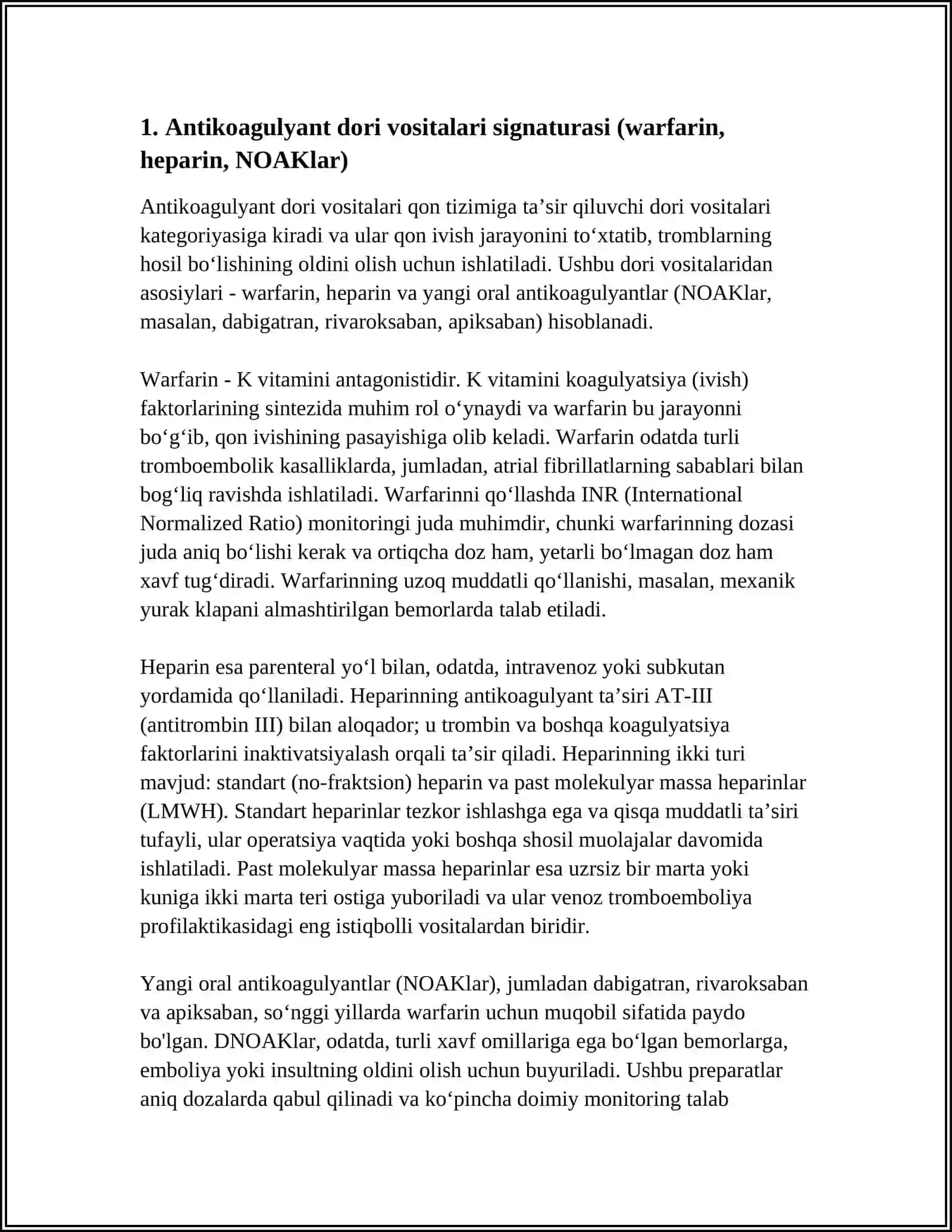 QON TIZIMI TAʼSIR QILUVCHI DORI VOSITALAR SIGNATURASI 4
