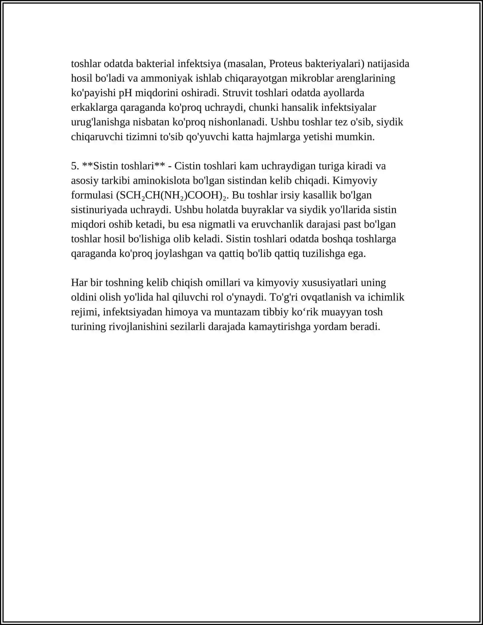 Tosh kasalliklarining kimyoviy asoslari 4