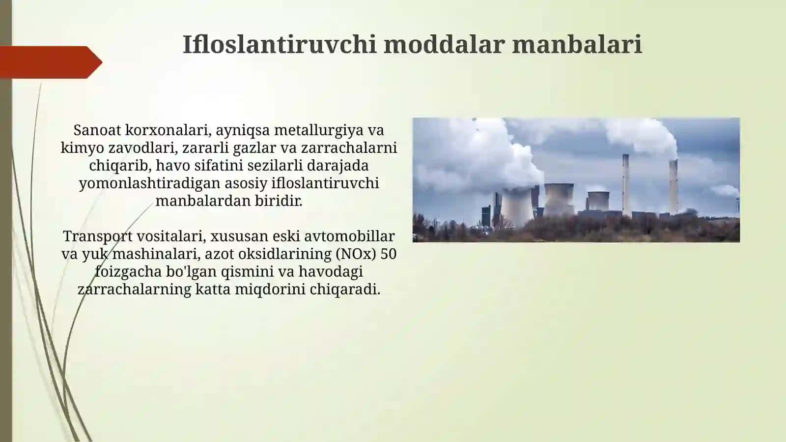 Atmasferaning ifloslanish muammolari 4