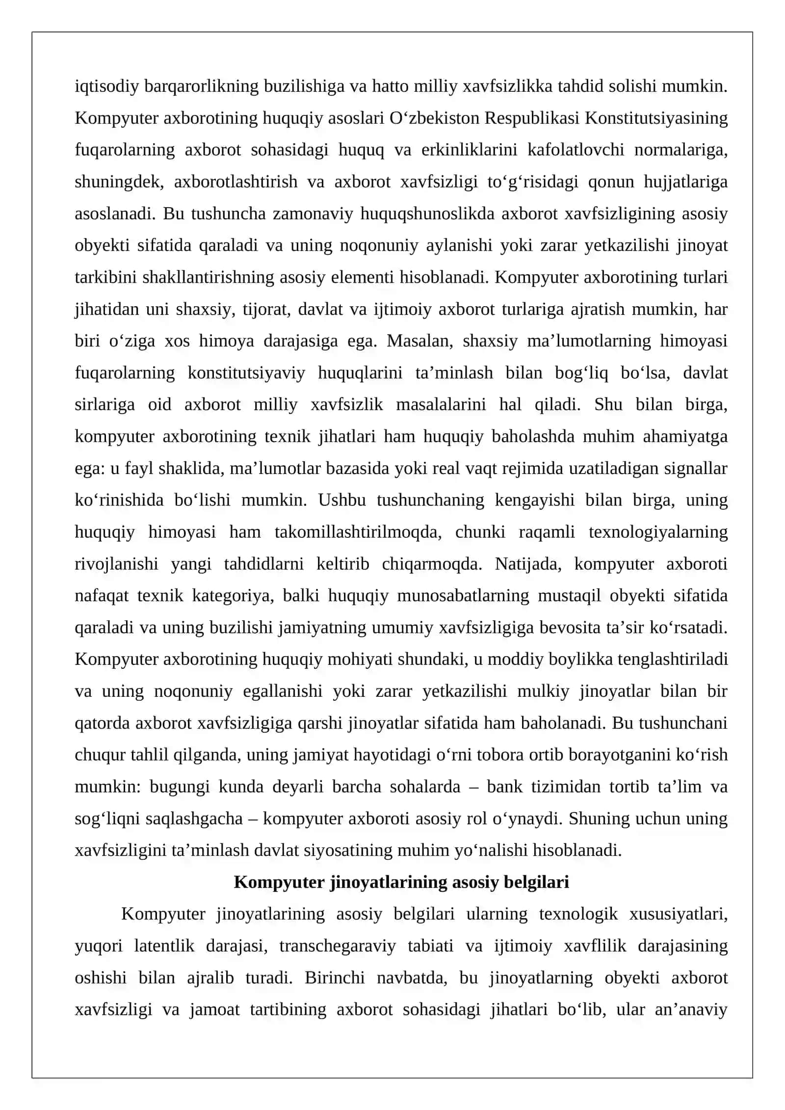 Kompyuter axborotlari sohasidagi jinoyatlar huquqiy tahlili 4