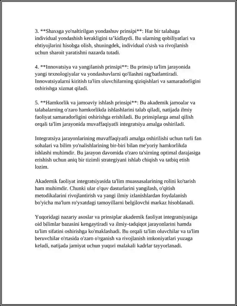 AKADEMIK FAOLIYAT INTEGRATSIYASI: NAZARIYA VA AMALIYOT UYGʻUNLIGI 4