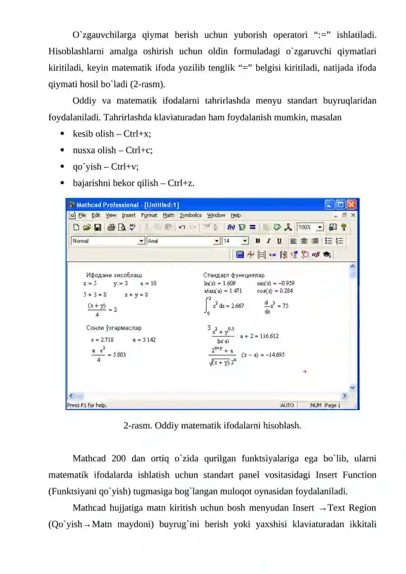 Matеmatik ifodalarni qurish va hisoblash 4