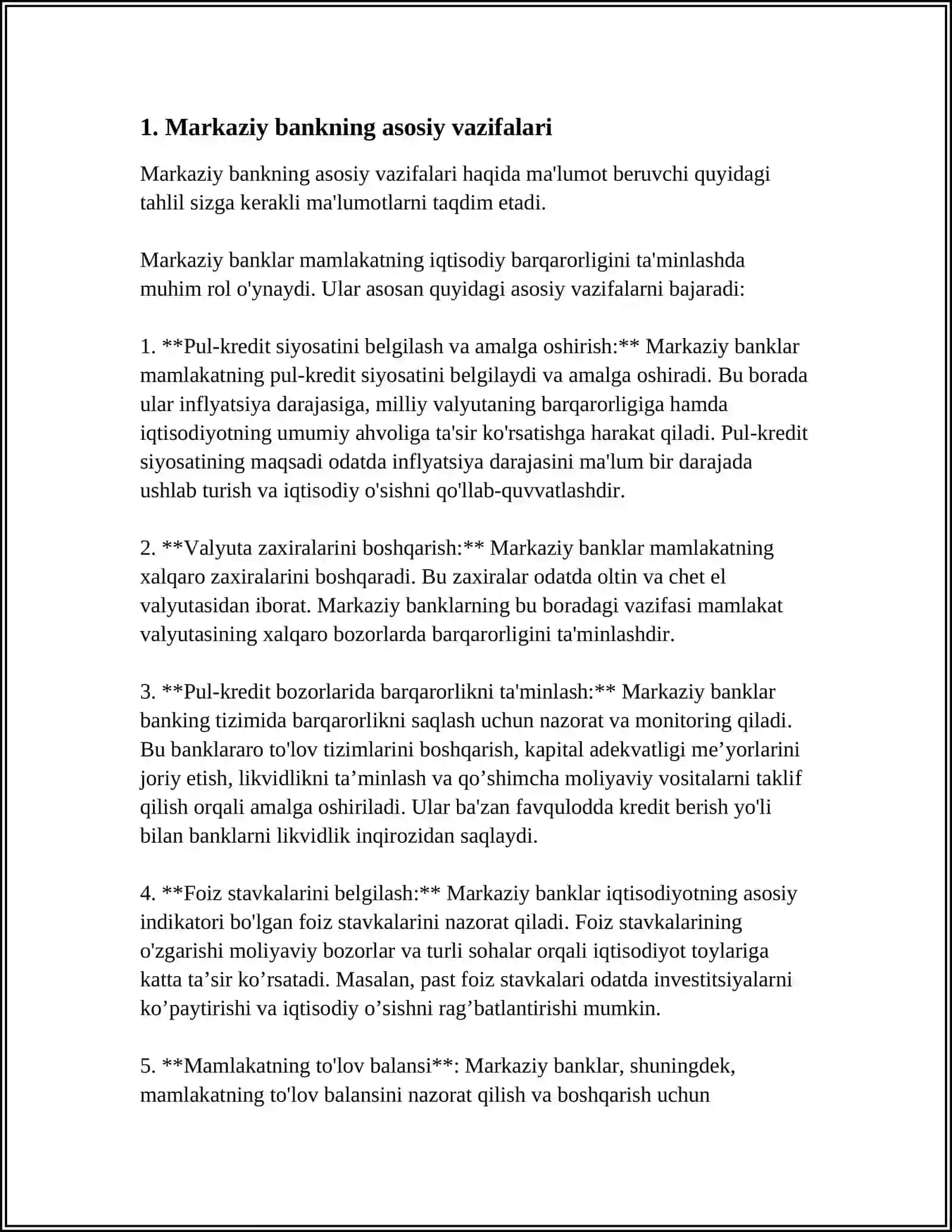 MARKAZIY BANKNING PULNI EMISSIYA QILISH FUNKSIYASI 4