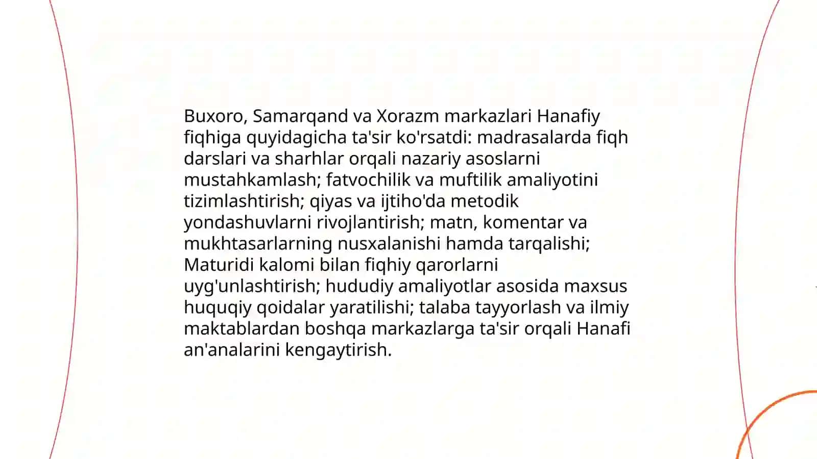 Hanafiy mazhabi rivojida Markaziy Osiyo fahiqlarining roli va hissasi 4