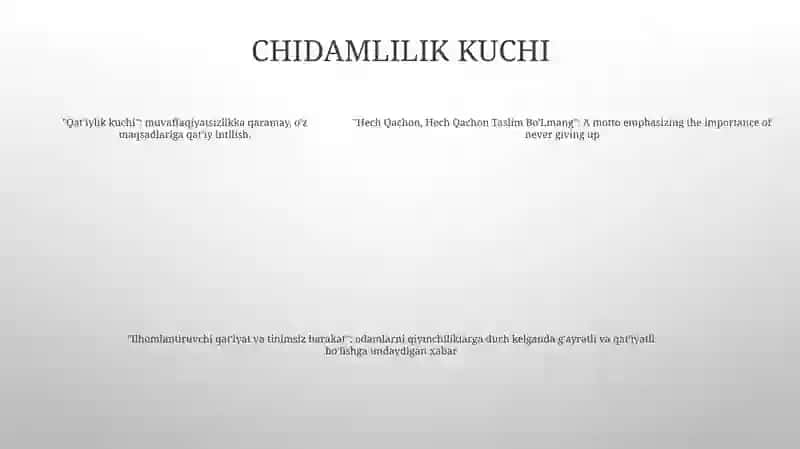 Hech Qachon, Hech Qachon Taslim Bo'Lmang 4