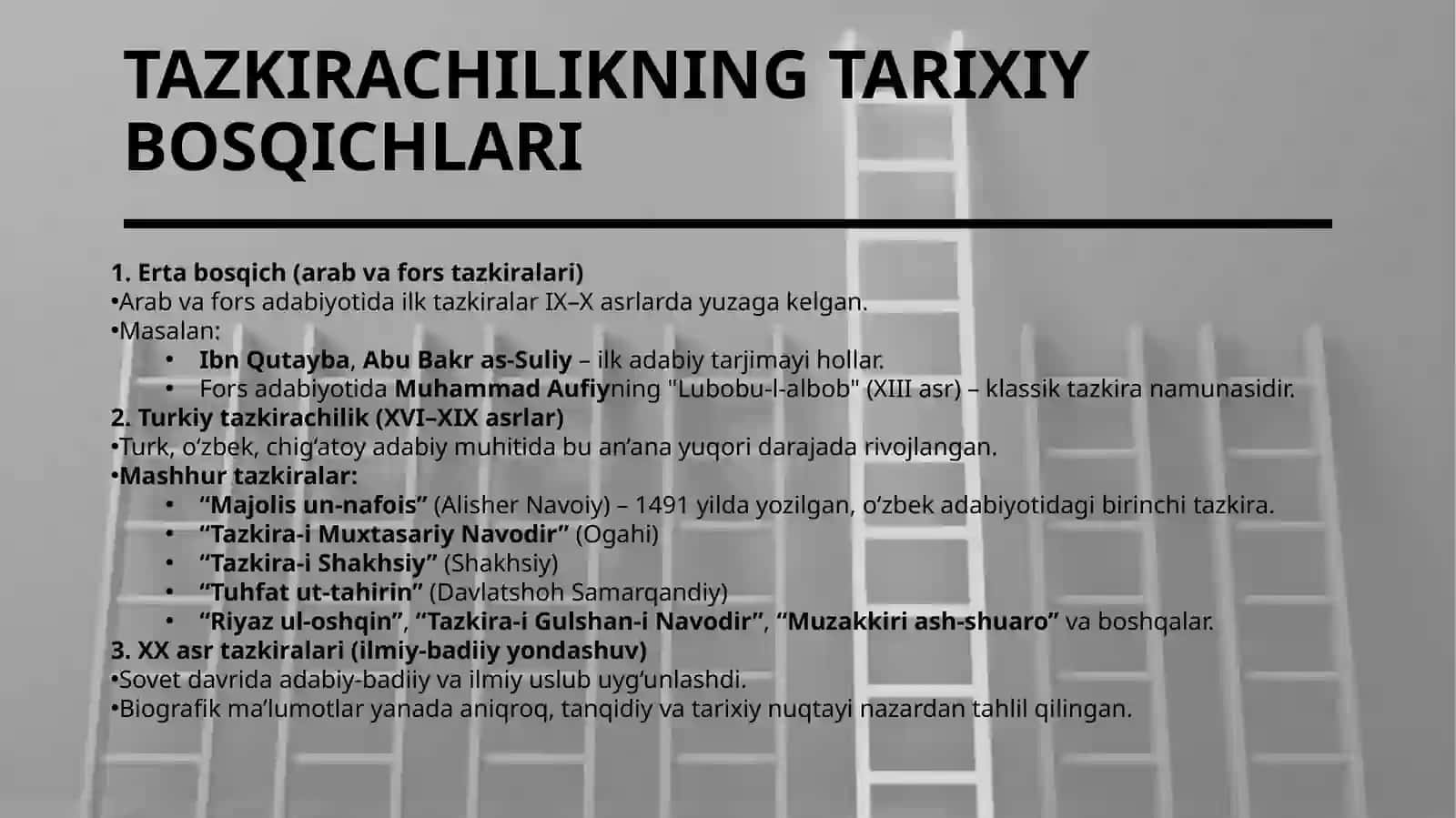 ADABIYOTSHUNOSLIK TARIXIDA TAZKIRACHILIK ANANASI VA NAZARIY QARASHLAR 4