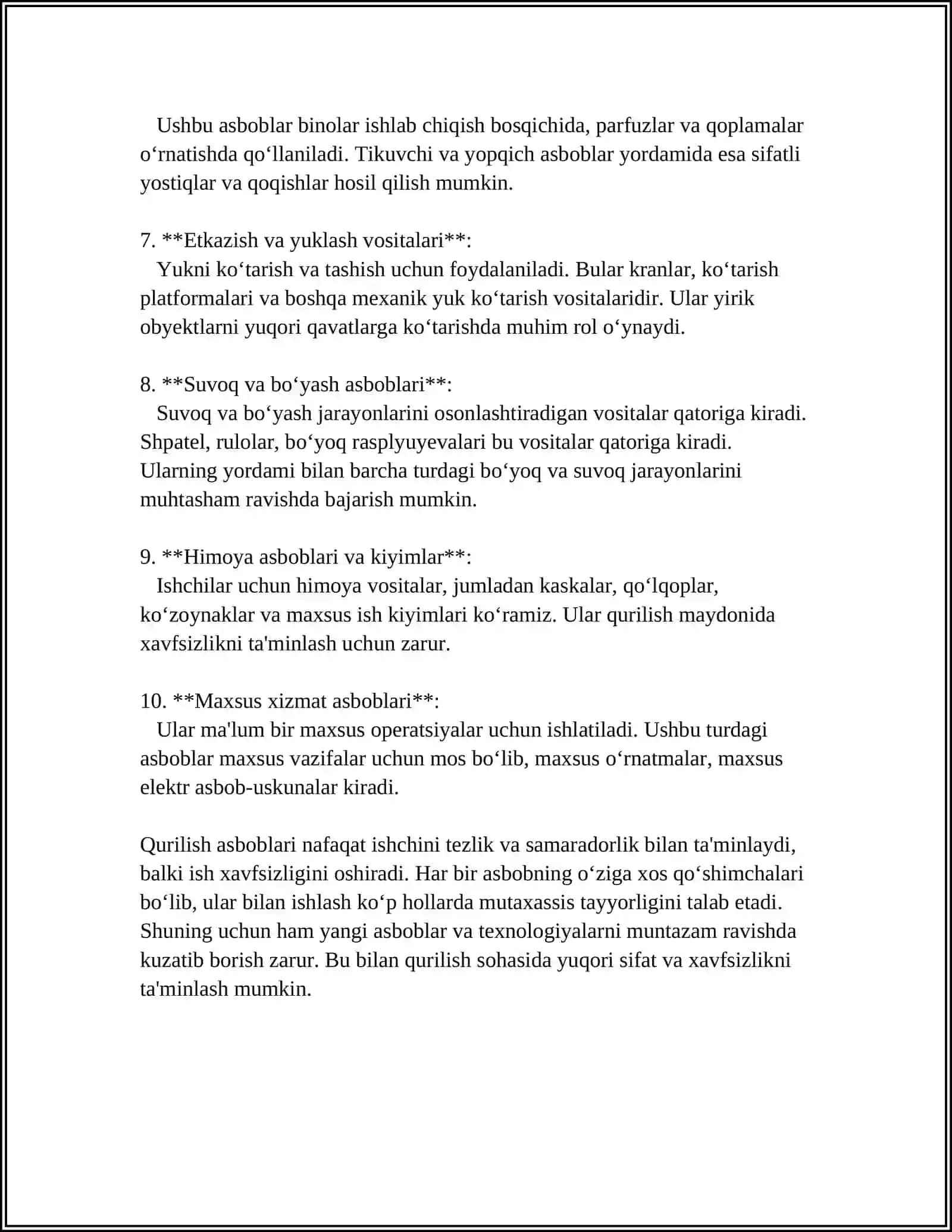 QURULISH TEXNALOGIYASIDA ISHLATILADIGAN ASBOBLAR 4